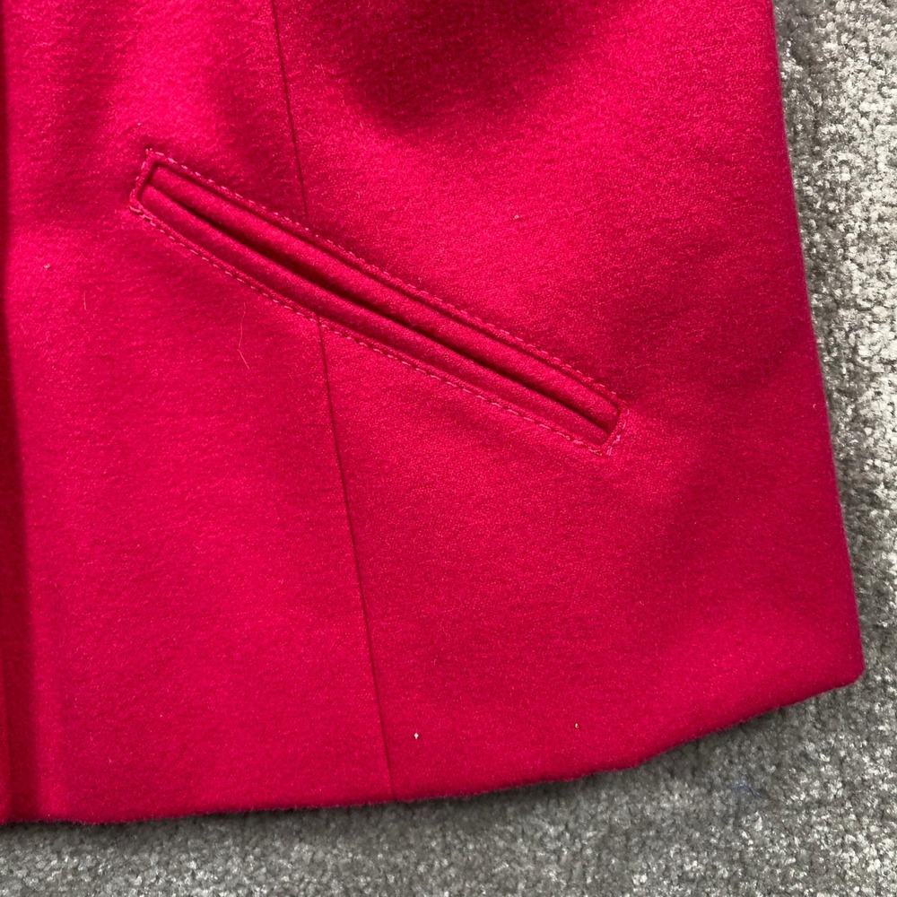 Worthington Womens Fuchsia Pink Double Breasted Pea Coat Jacket XL Extra Large - Picture 6 of 11